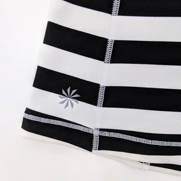 Athleta Stripe Chase Athletic Tank Top Black Womens XS Workout - Picture 8 of 8